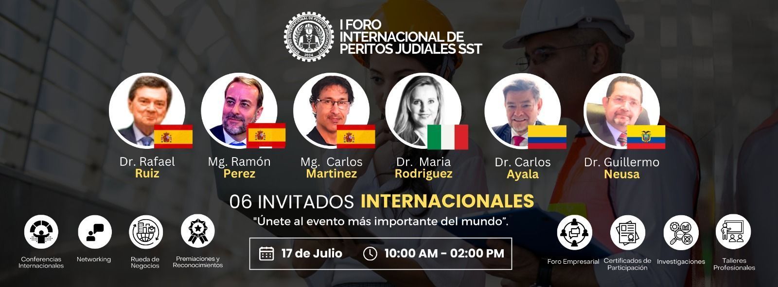 EL CGRICT COORGANIZA EL Iº FORO DE PERITOS JUDICIALES EN SST CON EL COLEGIO DE PREVENCIONISTAS DE PERÚ