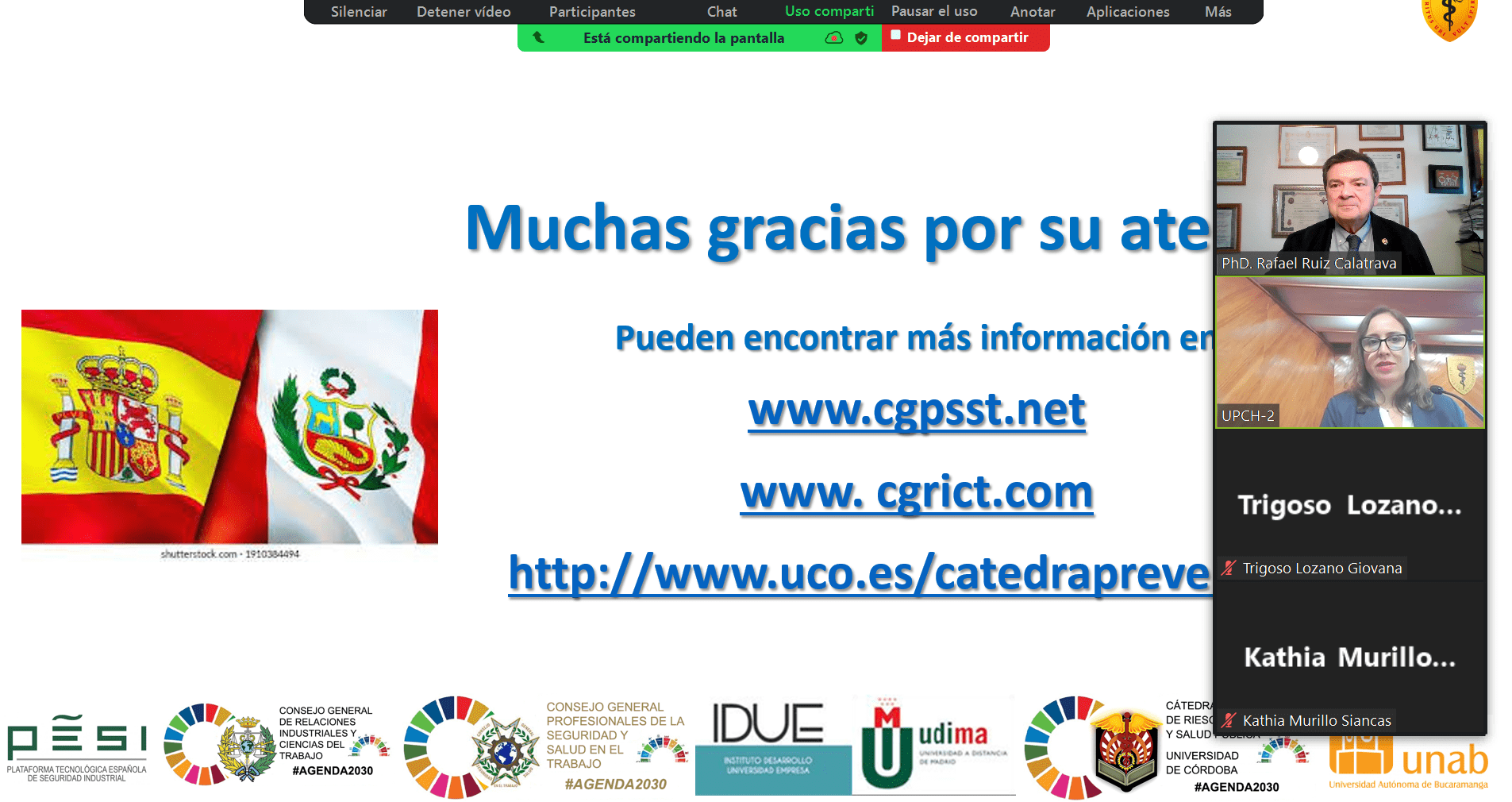 EL CGRICT PARTICIPÓ EN EL IIº CONGRESO HEREDIANO DE SEGURIDAD, ERGONOMÍA Y MEDICINA OCUPACIONAL DE PERÚ