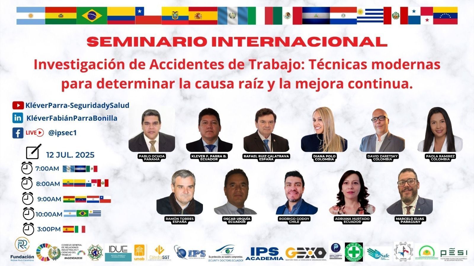 Seminario Internacional «Investigación de Accidentes de Trabajo: Técnicas modernas para determinar la causa raíz y la mejora continua»