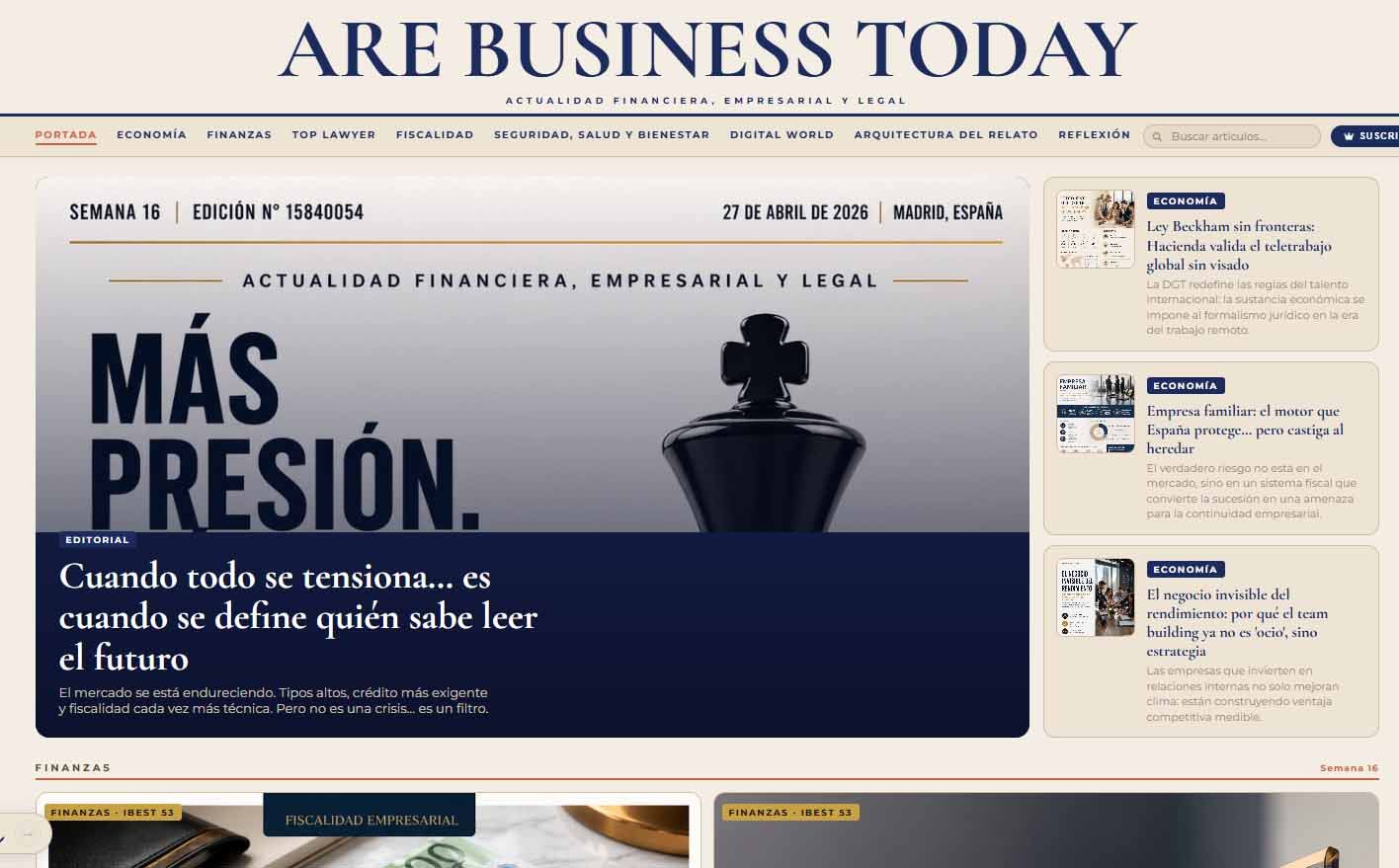 ARE BUSINESS TODAY estrena web