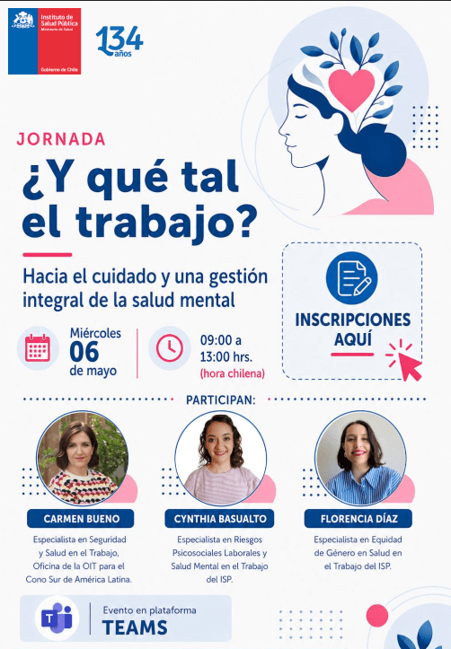 Jornada: ¿Y qué tal el trabajo? …Hacia el cuidado y una gestión integral de la salud mental